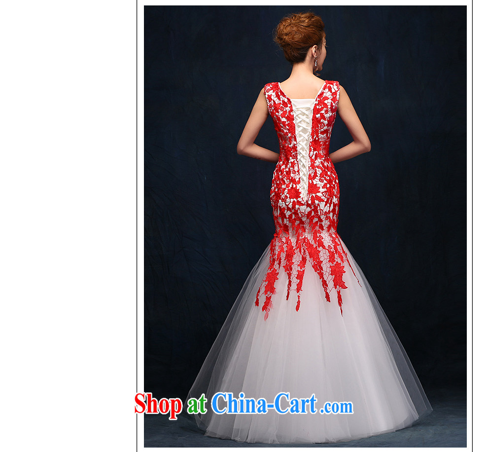 According to Lin bows her Service Bridal Fashion Evening Dress Korean red lace crowsfoot wedding dress long evening dress 2015 New Red will bind with pictures, price, brand platters! Elections are good character, the national distribution, so why buy now enjoy more preferential! Health
