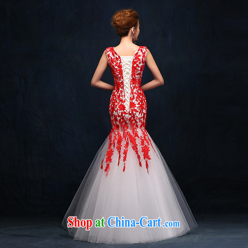 According to Lin bows her Service Bridal Fashion Evening Dress Korean red lace crowsfoot wedding dress long evening dress 2015 New Red will bind with, according to Lin, Elizabeth, and shopping on the Internet