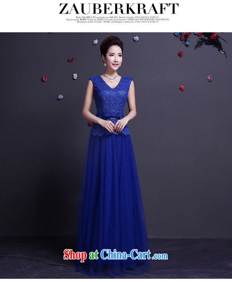 The woman bows Service Bridal Fashion 2015 Evening Dress long lace beauty shoulders marriage wedding dresses spring and summer blue M pictures, price, brand platters! Elections are good character, the national distribution, so why buy now enjoy more preferential! Health