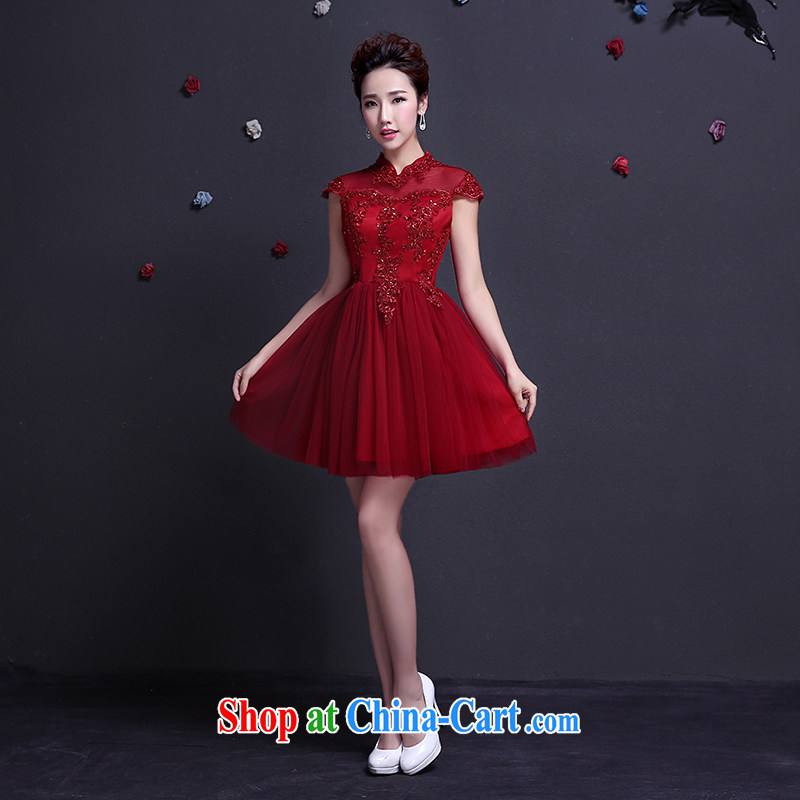 Dumping the married Yi bows Service Bridal Fashion 2015 Evening Dress short, cultivating graphics thin wall also married dresses spring and summer wine red XXL, dumping the married Yi, shopping on the Internet
