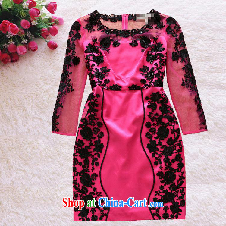 Qin Qing store 2015 European site spring and summer sexy female Web yarn staple Pearl embroidered evening gown of Ehime women dress light pink XL pictures, price, brand platters! Elections are good character, the national distribution, so why buy now enjoy more preferential! Health