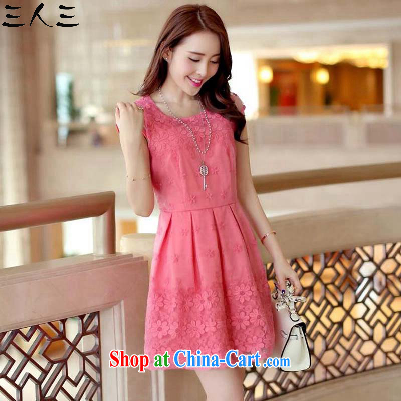 3, 32,015 new summer beauty, lace short-sleeve embroidery bridesmaid dress dress girl dress small dresses of 8001 red S size too small