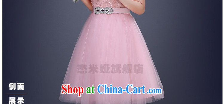 J. MIA 2015 new lace wedding dresses small short Evening Dress skirt show bridal toast clothing bridesmaid dress bare pink XXXL pictures, price, brand platters! Elections are good character, the national distribution, so why buy now enjoy more preferential! Health