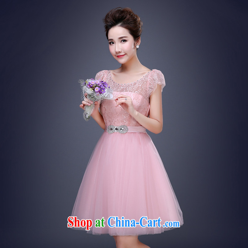 Cheng Kejie MIA 2015 new lace wedding dresses small short Evening Dress skirt show bridal toast clothing bridesmaid dress bare pink XXXL, Jake Mia, shopping on the Internet