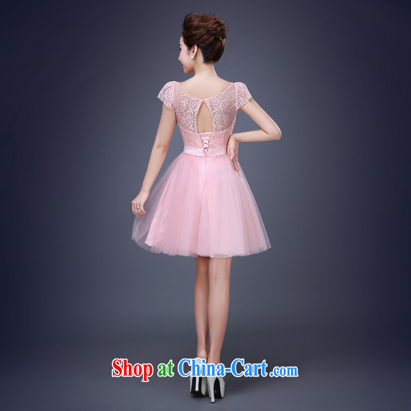 Cheng Kejie MIA 2015 new lace wedding dresses small short Evening Dress skirt show bridal toast clothing bridesmaid dress bare pink XXXL, Jake Mia, shopping on the Internet