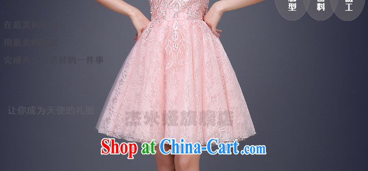 J. MIA 2015 new lace wedding dresses small short Evening Dress skirt show bows. bridesmaid dress bare pink XXXL pictures, price, brand platters! Elections are good character, the national distribution, so why buy now enjoy more preferential! Health