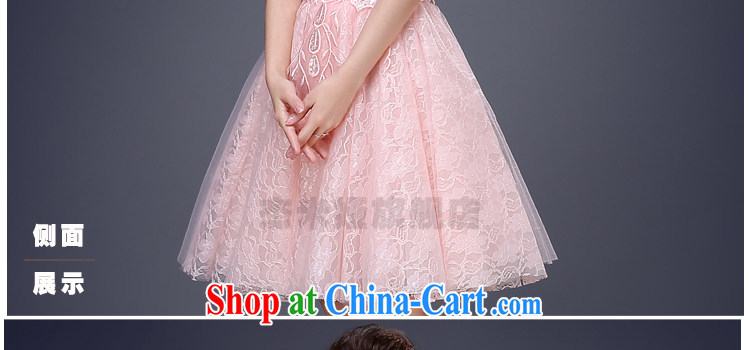 J. MIA 2015 new lace wedding dresses small short Evening Dress skirt show bows. bridesmaid dress bare pink XXXL pictures, price, brand platters! Elections are good character, the national distribution, so why buy now enjoy more preferential! Health