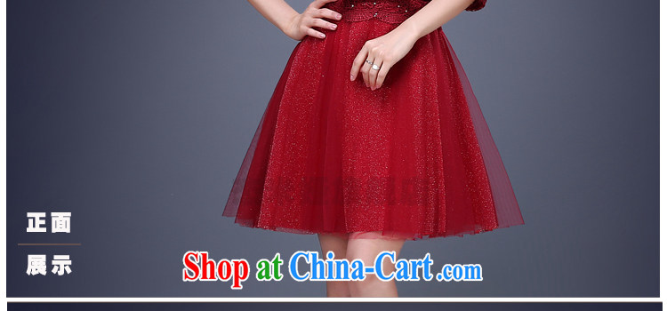 J. MIA spring 2015 new lace wedding dresses small short evening dress skirt show bridal toast clothing bridesmaid dress dark red XXXL pictures, price, brand platters! Elections are good character, the national distribution, so why buy now enjoy more preferential! Health