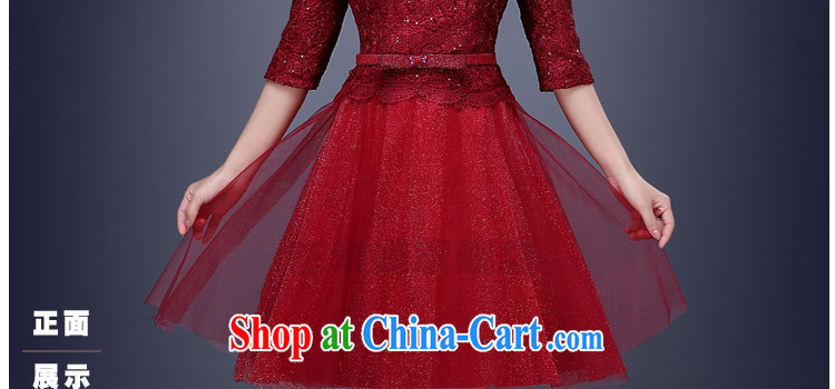 J. MIA spring 2015 new lace wedding dresses small short evening dress skirt show bridal toast clothing bridesmaid dress dark red XXXL pictures, price, brand platters! Elections are good character, the national distribution, so why buy now enjoy more preferential! Health