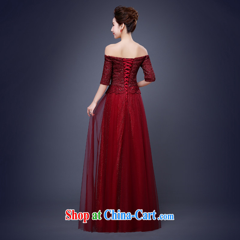 Cheng Kejie MIA 2015 new dress uniform toast bridesmaid clothing Evening Dress bridesmaid in spring and summer long red marriage short dark red XXXL, Jake Mia, and shopping on the Internet