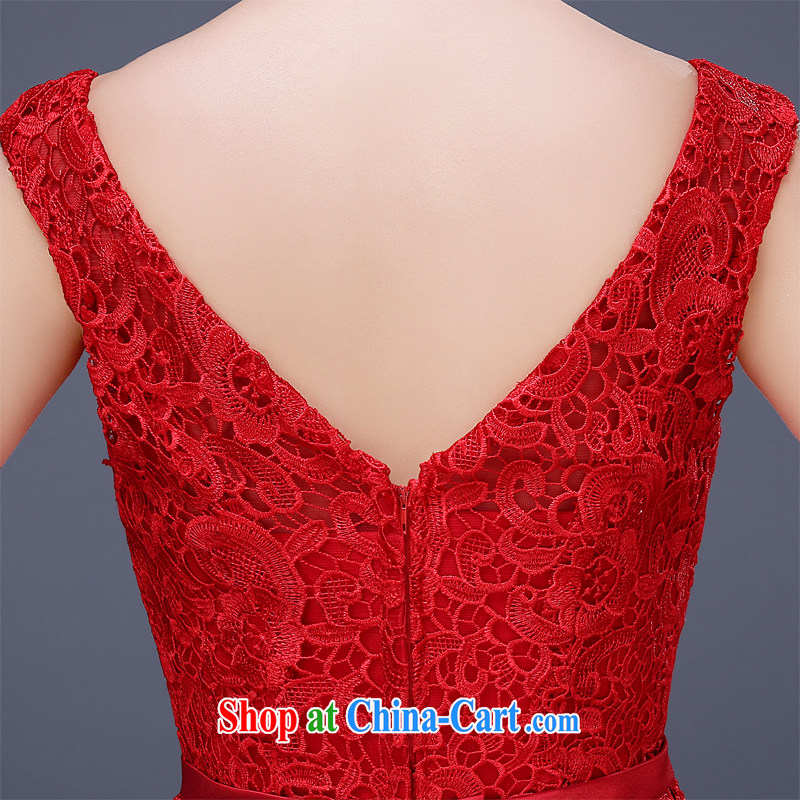 Cheng Kejie MIA wedding dresses bridal toast clothing Evening Dress new 2015 spring and summer stylish wedding marriage short, Red Red M, Jake Mia, shopping on the Internet