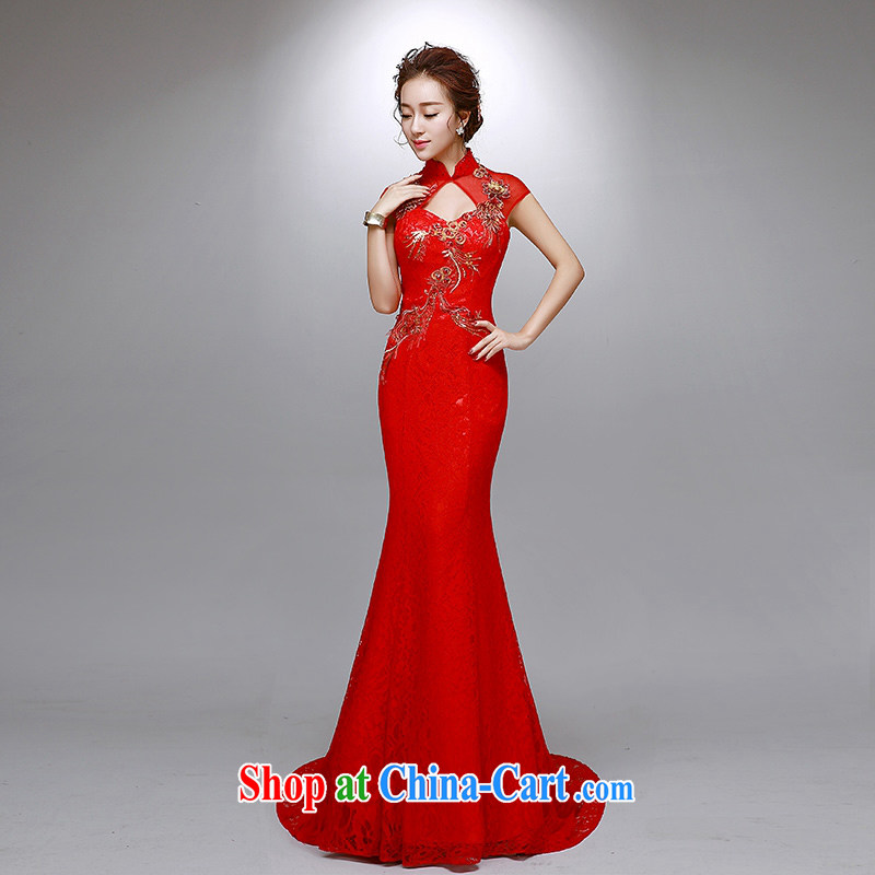 Dream of the day summer 2015 new marriages, leading small-tail toast served at Merlion Annual Meeting banquet dress 8026 red tailored to dream of the day, shopping on the Internet
