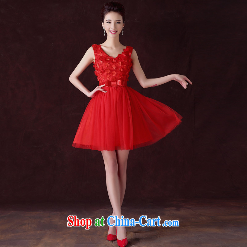 A good service is a bride's toast clothing spring and summer red small wedding dress Chinese Dress stylish evening dress short red 2 XL, good service, and, shopping on the Internet