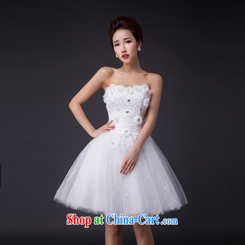 Hi Ka-hi 2015 new bows dress Korean wiped chest dress the Annual Dinner Show dress skirt P 008 ivory XXL, HI Ka-hi, shopping on the Internet