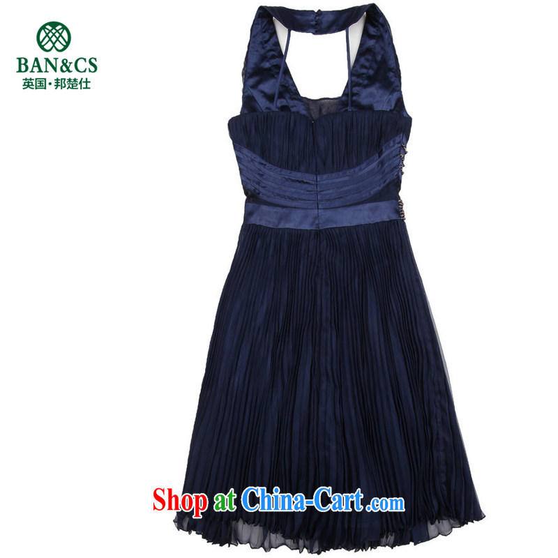 High-end quality to the staple Pearl fine crop organ folds on back-up elegant dress dress dark blue S, Chu, Mr Rafael Hui, and shopping on the Internet