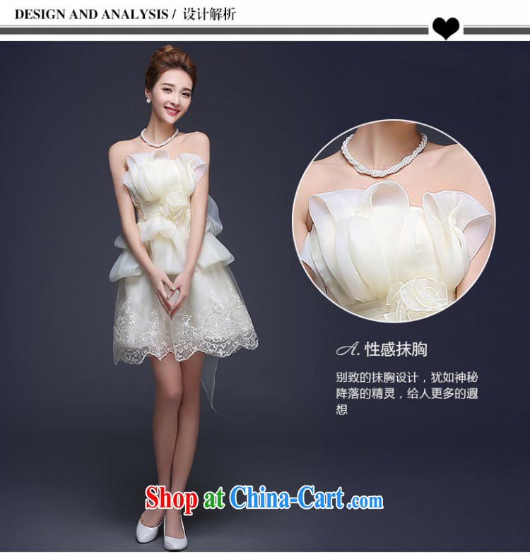 Bridal toast clothing spring 2015 new Korean style short erase chest bridesmaid serving small dress dress evening dress banquet summer wedding dress wedding champagne color XXL pictures, price, brand platters! Elections are good character, the national distribution, so why buy now enjoy more preferential! Health