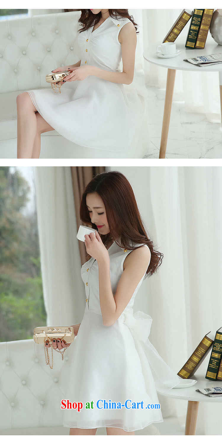 Hao better sweet dresses 2015 spring and summer dress OL aura white fairy dress bow tie dress skirt white XL pictures, price, brand platters! Elections are good character, the national distribution, so why buy now enjoy more preferential! Health