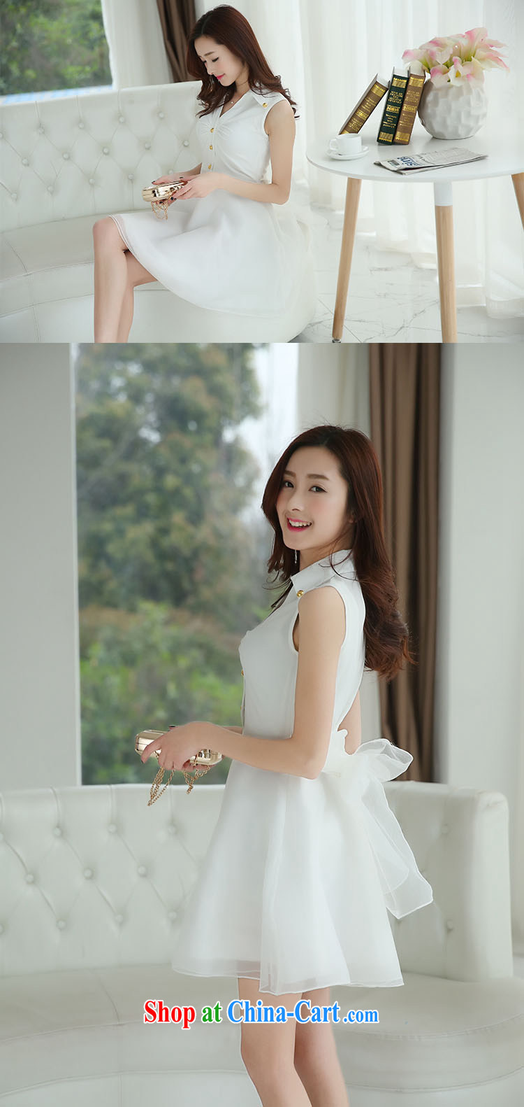 Hao better sweet dresses 2015 spring and summer dress OL aura white fairy dress bow tie dress skirt white XL pictures, price, brand platters! Elections are good character, the national distribution, so why buy now enjoy more preferential! Health