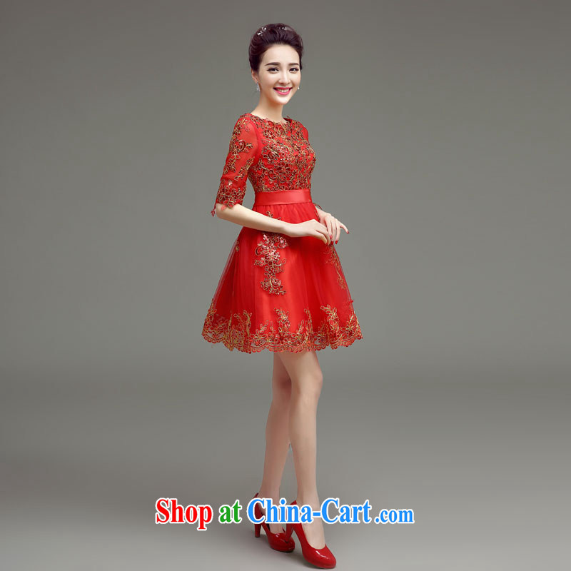 According to T-shirt according to the toasting service 2015 new dress a shoulder lace bows service spring red bridal gown video thin wedding dress summer red XL cuff, according to t-shirts to adapter, and shopping on the Internet
