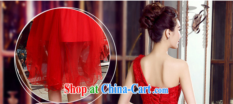 Tslyzm bridal toast serving the betrothal wedding dress single shoulder the short, long, floral lace hook flowers 2015 spring and summer New Evening Dress Red Red M pictures, price, brand platters! Elections are good character, the national distribution, so why buy now enjoy more preferential! Health