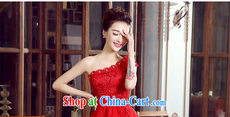 Tslyzm bridal toast serving the betrothal wedding dress single shoulder the short, long, floral lace hook flowers 2015 spring and summer New Evening Dress Red Red M pictures, price, brand platters! Elections are good character, the national distribution, so why buy now enjoy more preferential! Health