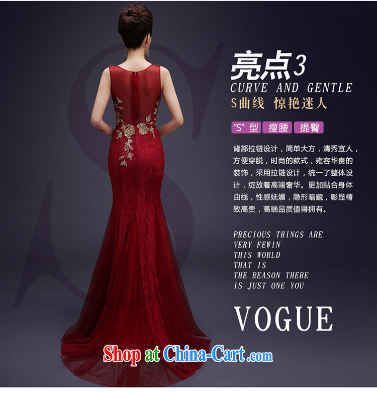 Evening Dress wedding toast serving evening summer 2015 new marriages served toast long lace shoulders bridesmaid dress banquet dress wine red XXL pictures, price, brand platters! Elections are good character, the national distribution, so why buy now enjoy more preferential! Health