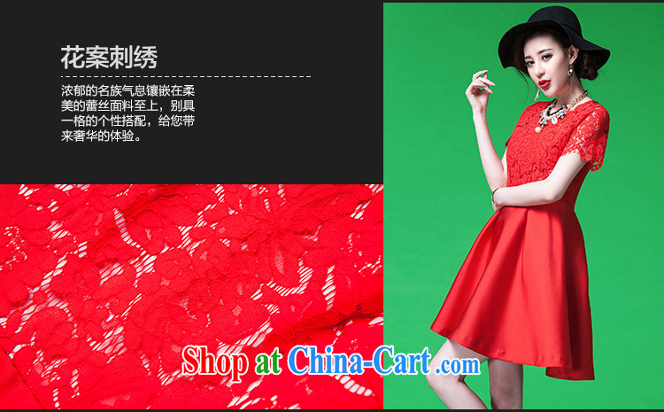 Magic of the 2015 summer new women lace short dress show bridal toast clothing bridesmaid dresses small short-sleeved dresses 86,365 red XL pictures, price, brand platters! Elections are good character, the national distribution, so why buy now enjoy more preferential! Health