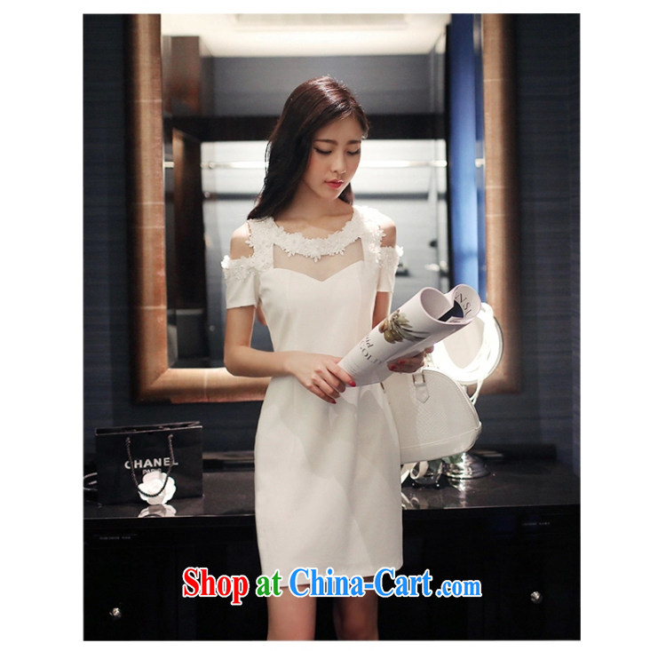 The World Summer 2015 female Korean stereo flowers sexy bare shoulders package and short skirts beauty dress dress dress white M pictures, price, brand platters! Elections are good character, the national distribution, so why buy now enjoy more preferential! Health
