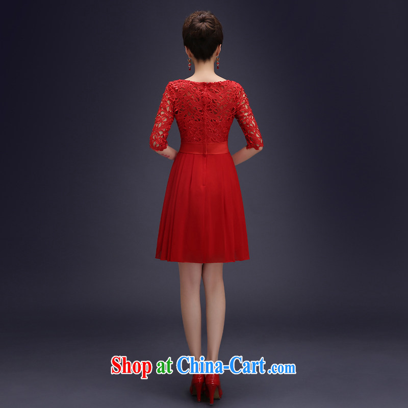 Evening Dress wedding toast clothing Evening Dress summer 2015 New Field shoulder bridal toast clothing red dresses short beauty graphics thin wedding dresses small firm Red. size 5 - 7 Day Shipping, 100 Ka-ming, and shopping on the Internet