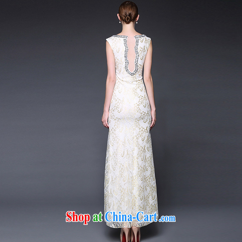 Energy, Philip Li toasting service 2015 European and American women new sexy lace sleeveless open's long evening dress long skirt are white, energy, Philip Li (mode file), and, on-line shopping