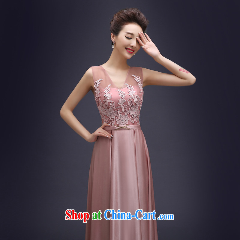 Evening Dress wedding toast clothing Evening Dress 2015 new Korean fashion beauty dress marriages long bows service banquet moderator dress spring 豆沙 color. size 5 - 7 Day Shipping, 100 Ka-ming, and shopping on the Internet