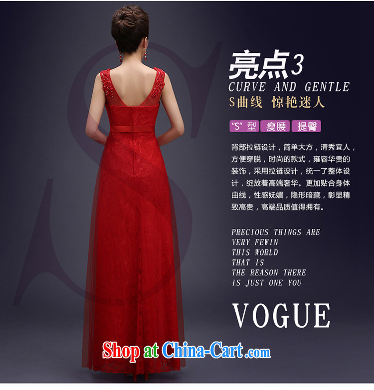Evening Dress wedding toast clothing Evening Dress wedding dresses 2015 new bride wedding toast clothing lace shoulders long bridesmaid dress banquet dress Red. size 5 - 7 Day Shipping pictures, price, brand platters! Elections are good character, the national distribution, so why buy now enjoy more preferential! Health