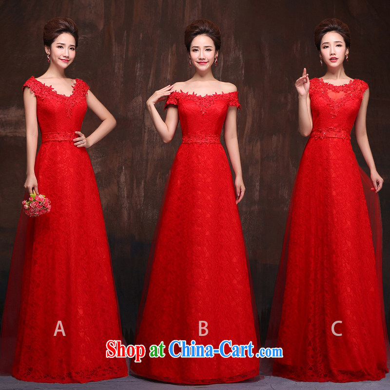 Love spell Fort summer 2015 new bride wedding dress moderator for the field shoulder lace red toast serving female C, pink M (84/67, love the Fort, shopping on the Internet