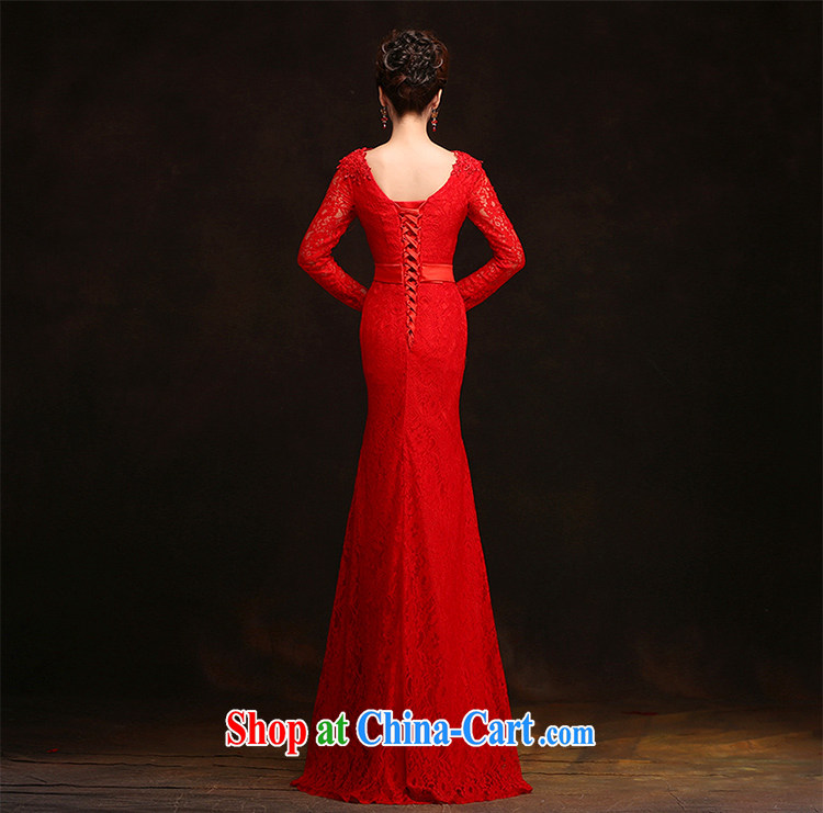 Love spell Fort 2015 new spring wedding wedding dresses at Merlion a Field shoulder long-sleeved tie-Korean dress uniform toasting red XXL (93/77, pictures, price, brand platters! Elections are good character, the national distribution, so why buy now enjoy more preferential! Health