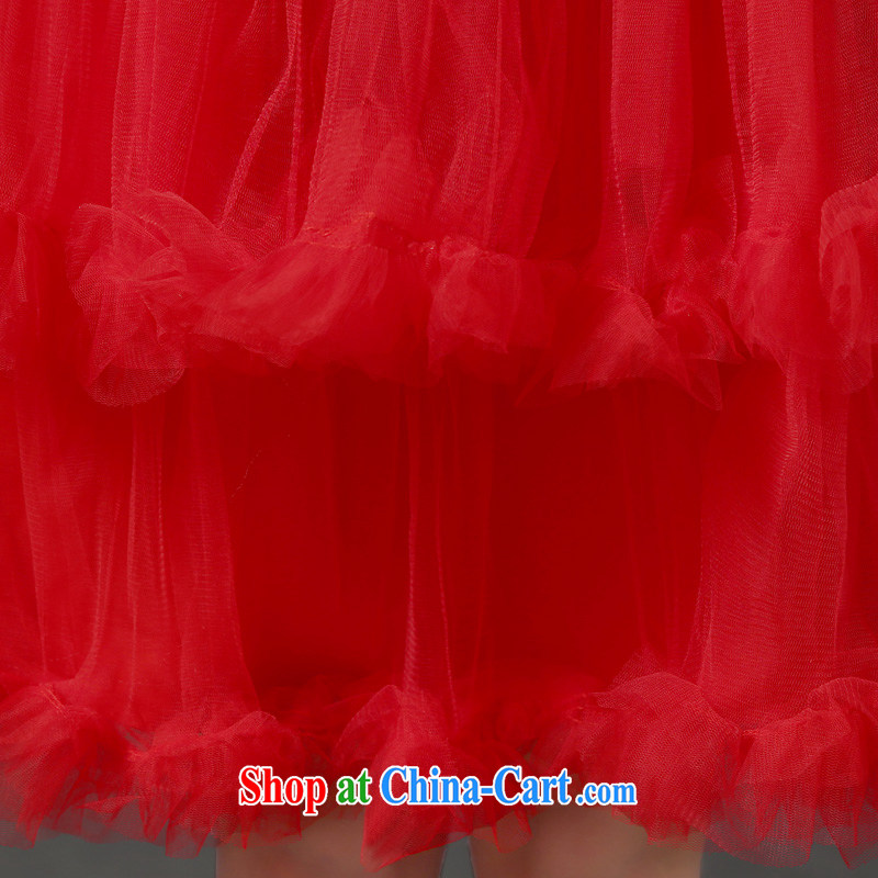 2015 new bride wedding toast wiped his chest Korean red Princess shaggy short skirts, small dress show the Evening Dress Red. Contact Customer Service Fill. Fees, and friends (LANYI), online shopping