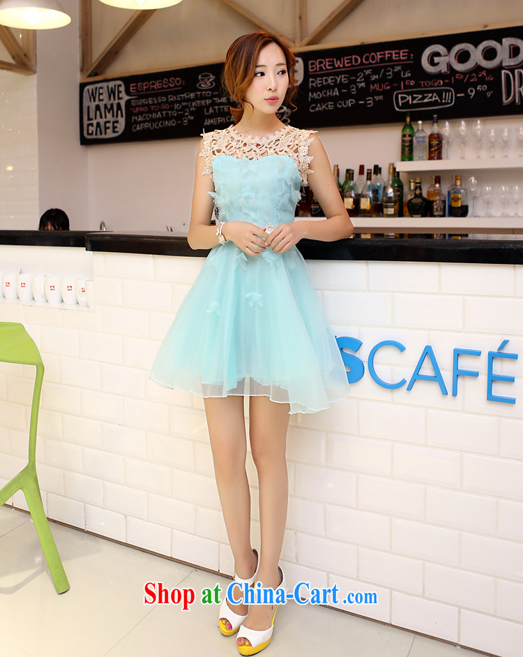 The butterfly Li 2015 new Korean lace European root dress shaggy dress Princess dress sleeveless bridesmaid dress the dress blue lake S pictures, price, brand platters! Elections are good character, the national distribution, so why buy now enjoy more preferential! Health