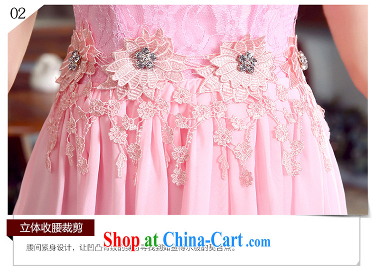 Tslyzm bridesmaid sister's small dress skirt short, 2015 spring and summer new fluoroscopy shoulders water drilling flower-waist graphics thin moderator girls dress pink M pictures, price, brand platters! Elections are good character, the national distribution, so why buy now enjoy more preferential! Health