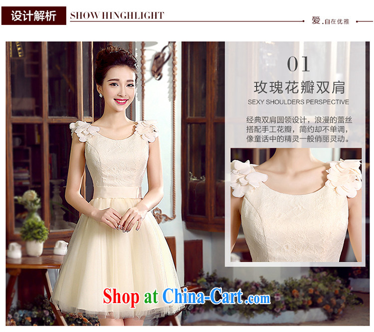 Tslyzm bridal red shoulders serving toast bridesmaid clothing short 2015 spring and summer new shaggy dress collection flower waist graphics thin terrace back strap champagne color XXL pictures, price, brand platters! Elections are good character, the national distribution, so why buy now enjoy more preferential! Health