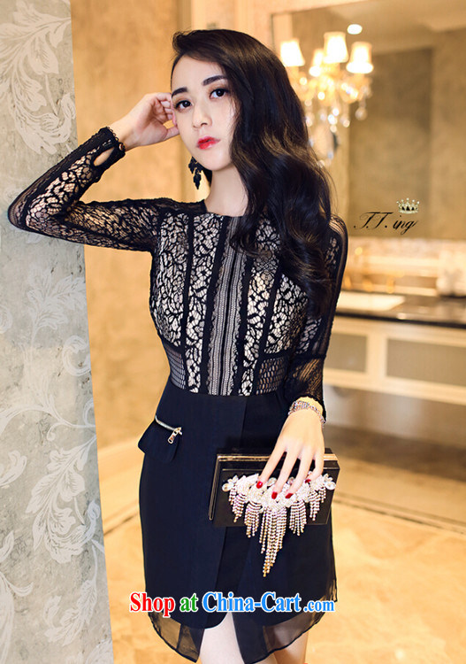 three floor 2014 new European high-end lace dress long-sleeved Openwork white L pictures, price, brand platters! Elections are good character, the national distribution, so why buy now enjoy more preferential! Health