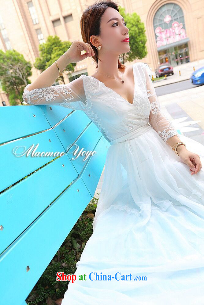 France boutique luxury white love sexy lace dress fairy skirt long skirt white M pictures, price, brand platters! Elections are good character, the national distribution, so why buy now enjoy more preferential! Health