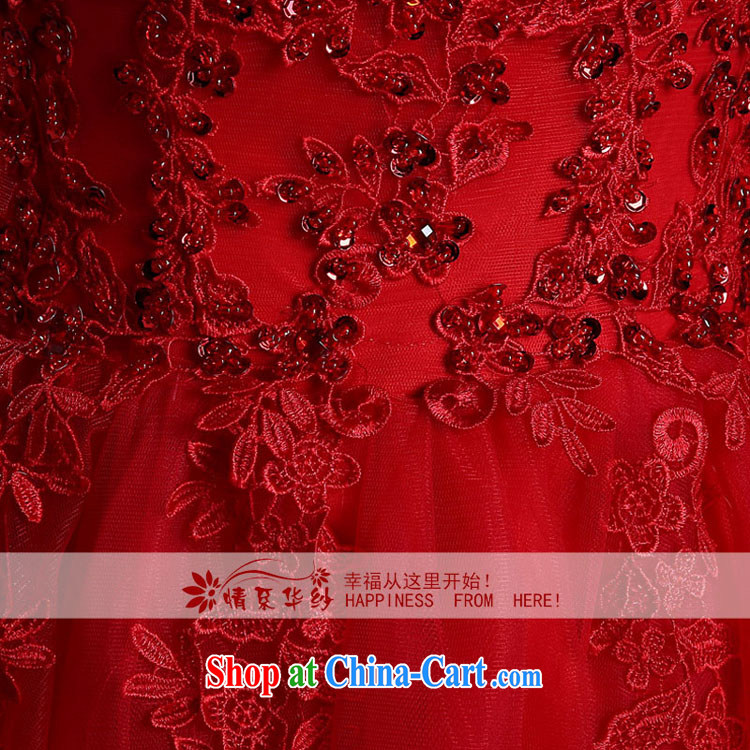 The china yarn 2015 New Red stylish small dress with short skirts as bridal bridesmaid wedding dress toast high-end performance service red XXL pictures, price, brand platters! Elections are good character, the national distribution, so why buy now enjoy more preferential! Health
