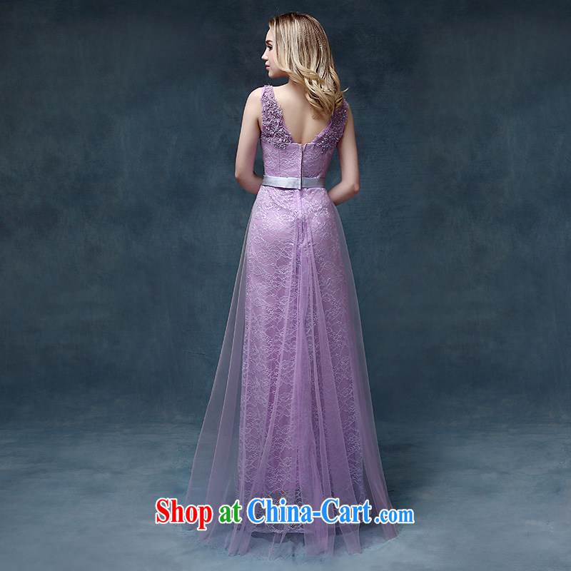 According to Lin Sa 2015 new marriages served toast long dual-shoulder lace purple bridesmaid dress Evening Dress picture color tailored Advisory Service, according to Lin, Elizabeth, and shopping on the Internet