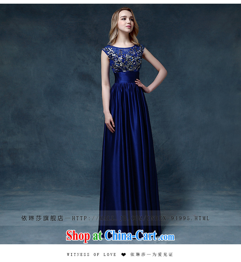 According to Lin Sha Evening Dress 2015 new wedding dress shoulders toast service bridal gown crowsfoot cultivating bows dress long blue XL pictures, price, brand platters! Elections are good character, the national distribution, so why buy now enjoy more preferential! Health