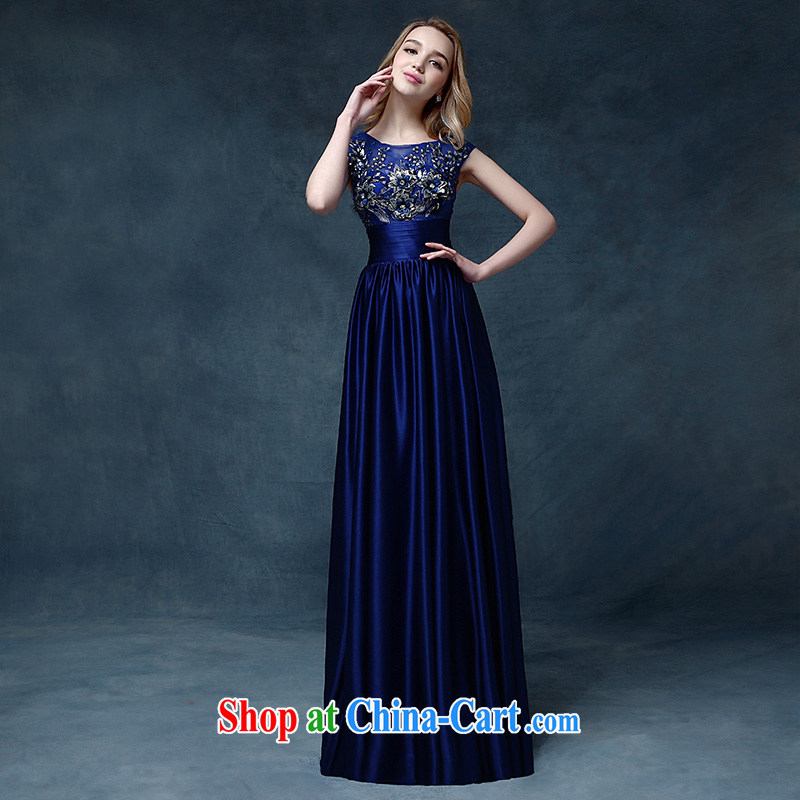 According to Lin Sha Evening Dress 2015 new wedding dress shoulders toast service bridal gown crowsfoot cultivating bows dress long blue XL, according to Lin, Elizabeth, and shopping on the Internet