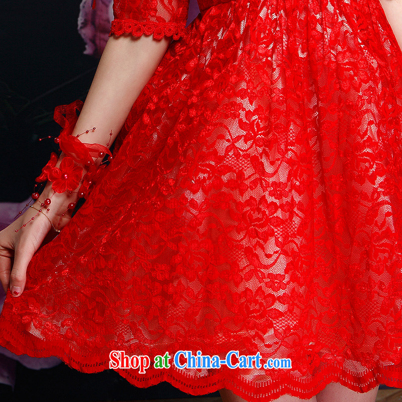 Recall that Namibia Red Cross 2015 spring and summer cuff in bridesmaid dress red bridal wedding dress dress uniform toast back doors L 13,897 red XL, recalling that the red makeup, shopping on the Internet