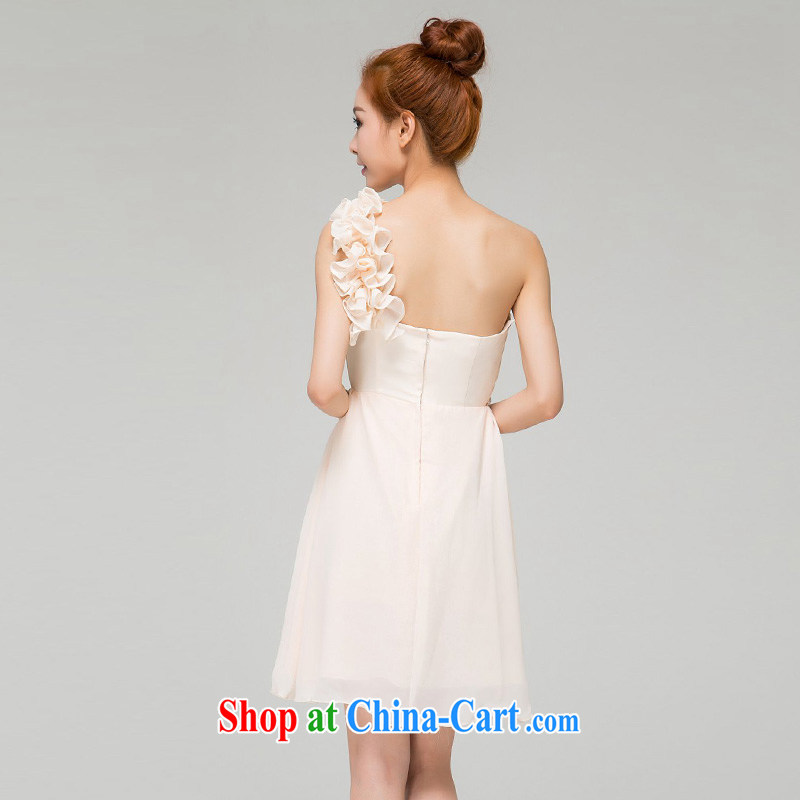 Recall that the red makeup and stylish bridesmaid dresses short dresses small sister dress spring and summer banquet moderator Tuxedo female L 13,768 champagne color XL, recalling that the red makeup, shopping on the Internet