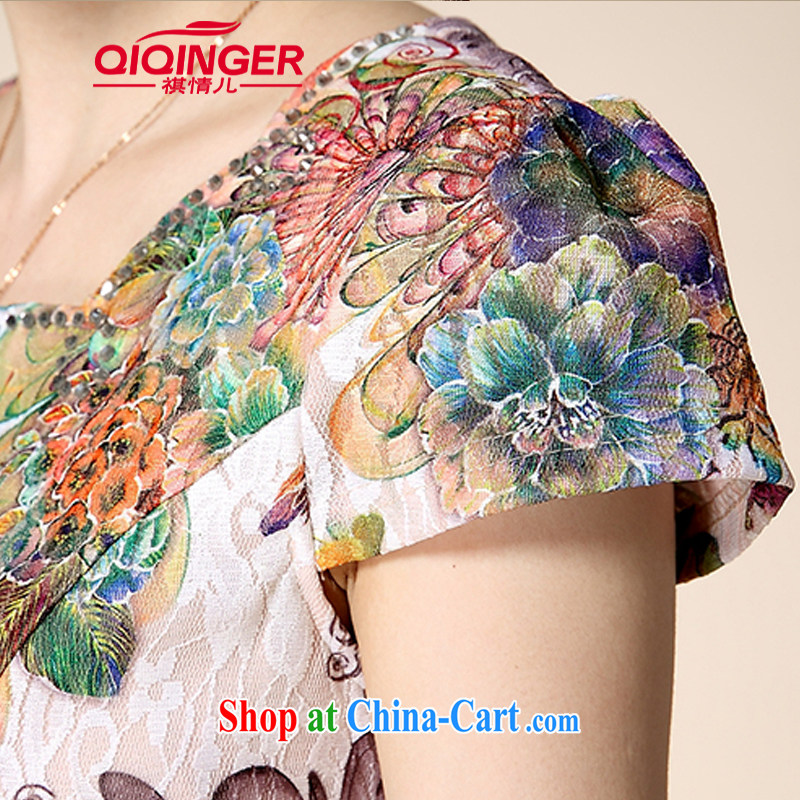 Sincerely, child care 2015 lace cheongsam dress retro elegant cheongsam dress Bong-tail flowers XXL, sincerely love children (qiqinger), and, on-line shopping