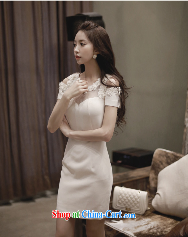 To Ying-oriented summer 2015 Mrs dresses Korean three-dimensional flowers sexy bare shoulders package and short skirts beauty lounge dress wedding dress dress bridesmaid with white L pictures, price, brand platters! Elections are good character, the national distribution, so why buy now enjoy more preferential! Health