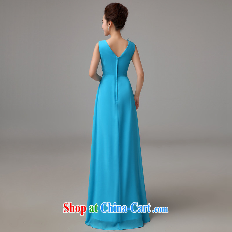 Time SYRIAN ARAB 2015 summer long bridal toast serving graphics thin shoulders dress bridal wedding dress long stylish bows dress bridesmaid service sister dress royal blue XXL, time, and shopping on the Internet