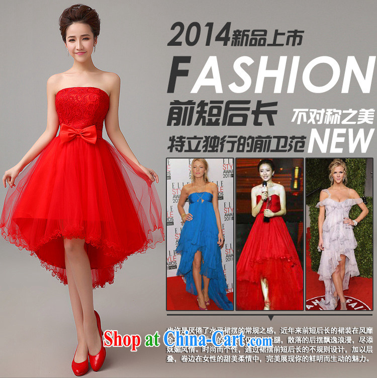 Time his 2015 spring and summer new stylish retro red wedding dresses short before long small-tail dress bride wedding toast wiped chest small dresses at night red S pictures, price, brand platters! Elections are good character, the national distribution, so why buy now enjoy more preferential! Health